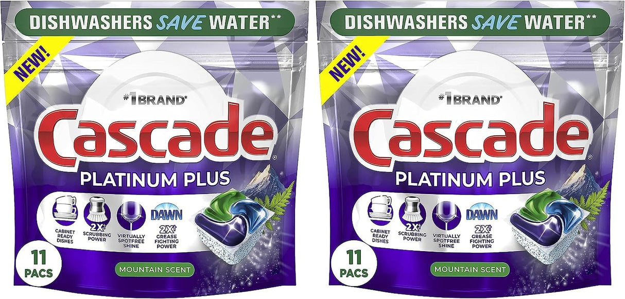 Cascade Platinum plus Dishwasher Pod, Dish Detergent Actionpacs, Dishwasher Detergent, Fresh, 52 Count