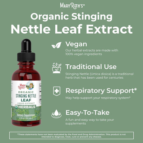 Maryruth Organics Stinging Nettle Leaf Extract | Detox Supplement Herbal Drops | USDA Organic | Vegan | Non-Gmo | Gluten Free | 1 Fluid Oz - Supply Center USA