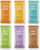 Feel Vegan Protein Bars - Keto, Gluten Free, Organic, 15G Protein - Dairy Free, Low Sugar - Variety Pack (6 Flavors, 6 Pack)