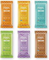 Feel Vegan Protein Bars - Keto, Gluten Free, Organic, 15G Protein - Dairy Free, Low Sugar - Variety Pack (6 Flavors, 6 Pack)