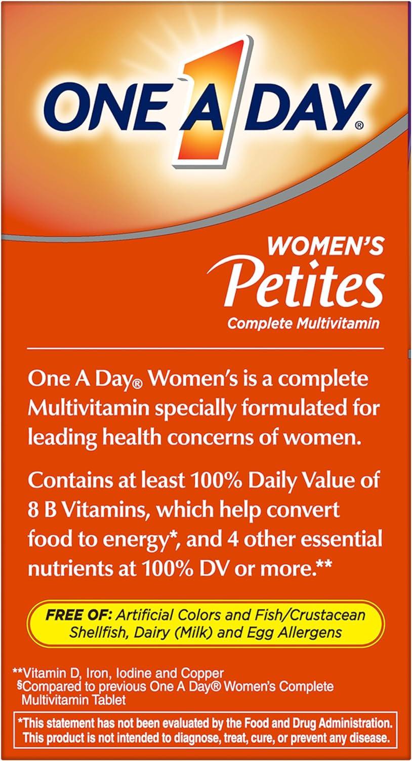 One a Day Women’S Petites Multivitamin,Supplement with Vitamin A, C, D, E and Zinc for Immune Health Support, B Vitamins, Biotin, Folate (As Folic Acid) & More,Tablet, 160 Count - Supply Center USA