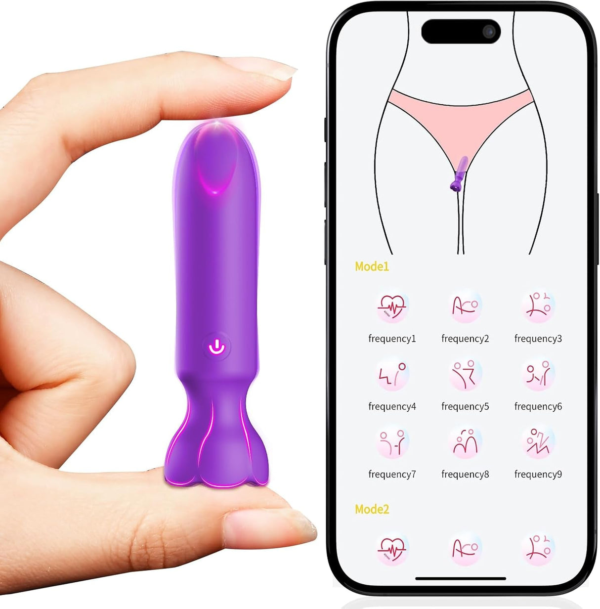 Mini Bullet Vibrator Adult Toys - Vibrators App Controlled Female Sex Toys with 9 Vibration Modes, Lipstick G Spot Dildo Clitoral Vibrator, Long Distance Discreet Vibrator for Women & Couples (Black)