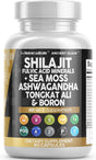 Clean Nutraceuticals Shilajit Supplement 10,000Mg with Sea Moss 6000Mg, Ashwagandha 6000Mg, Tongkat Ali, Boron, Magnesium - Fulvic Acid Capsules for Men - 90 Count - Supply Center USA