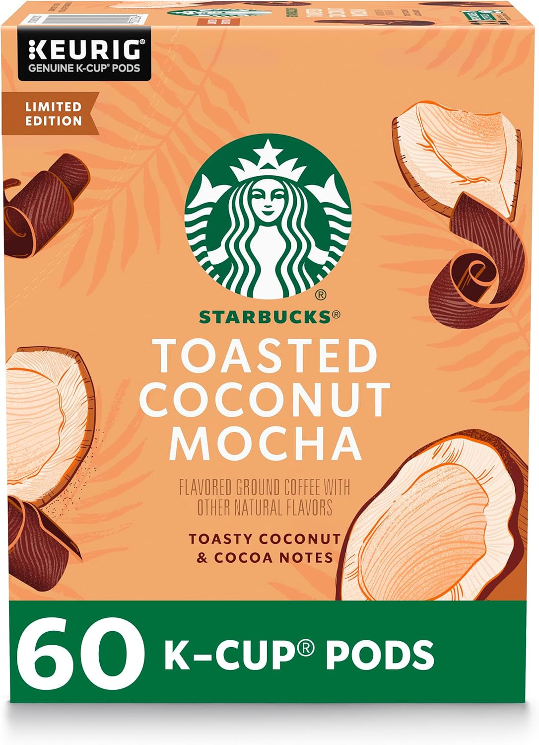 Starbucks K-Cup Coffee Pods, Starbucks Blonde Roast Coffee, Veranda Blend for Keurig Brewers, 100% Arabica, 6 Boxes (60 Pods Total)