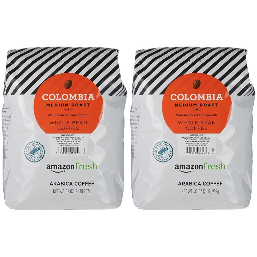 Amazon Fresh, Colombia Whole Bean Coffee Medium Roast, 32 Oz