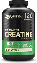 Optimum Nutrition Micronized Creatine Monohydrate Powder, Unflavored, Keto Friendly, 60 Servings (Packaging May Vary)