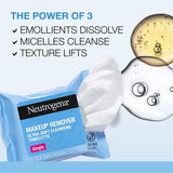 Neutrogena Makeup Remover Facial Cleansing Towelette Singles, Daily Face Wipes Remove Dirt, Oil, Makeup & Waterproof Mascara, Gentle, Individually Wrapped, 100% Plant-Based Fibers, 20 Ct - Supply Center USA