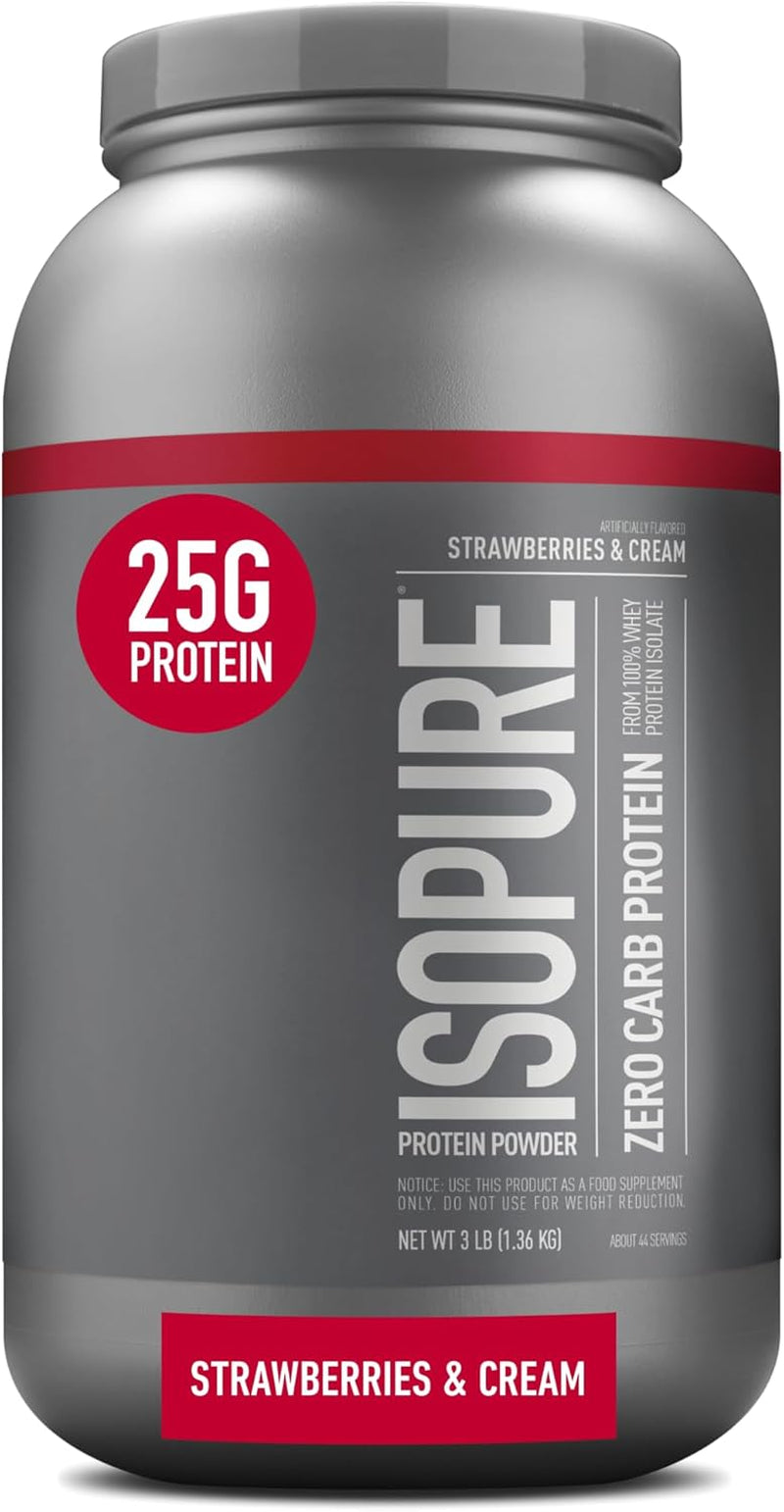 Isopure Creamy Vanilla Whey Isolate Protein Powder with Vitamin C & Zinc for Immune Support, 25G Protein, Zero Carb & Keto Friendly, 15 Servings, 1 Pound (Packaging May Vary)