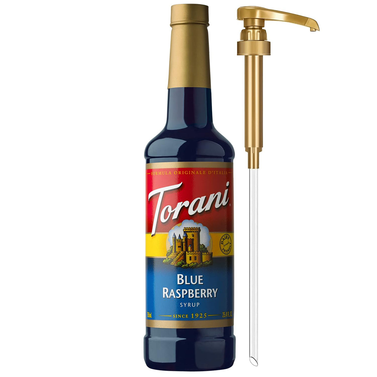 Torani Coffee Syrup, Vanilla Flavored Syrup for Drinks, Pump Included, 25.4 Fl Oz