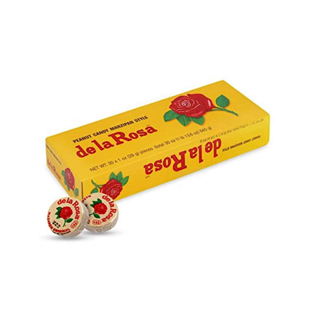 De La Rosa Mazapan, Mexican Original Peanut Candy, Regular and Covered in Chocolate (Regular, Pack of 12)