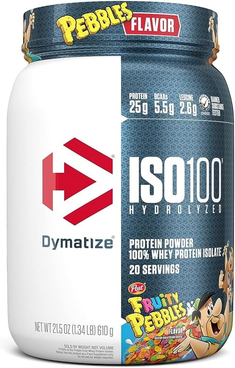 Dymatize ISO100 Hydrolyzed Protein Powder, 100% Whey Isolate, 25G of Protein, 5.5G Bcaas, Gluten Free, Fast Absorbing, Easy Digesting, Gourmet Vanilla, 20 Servings
