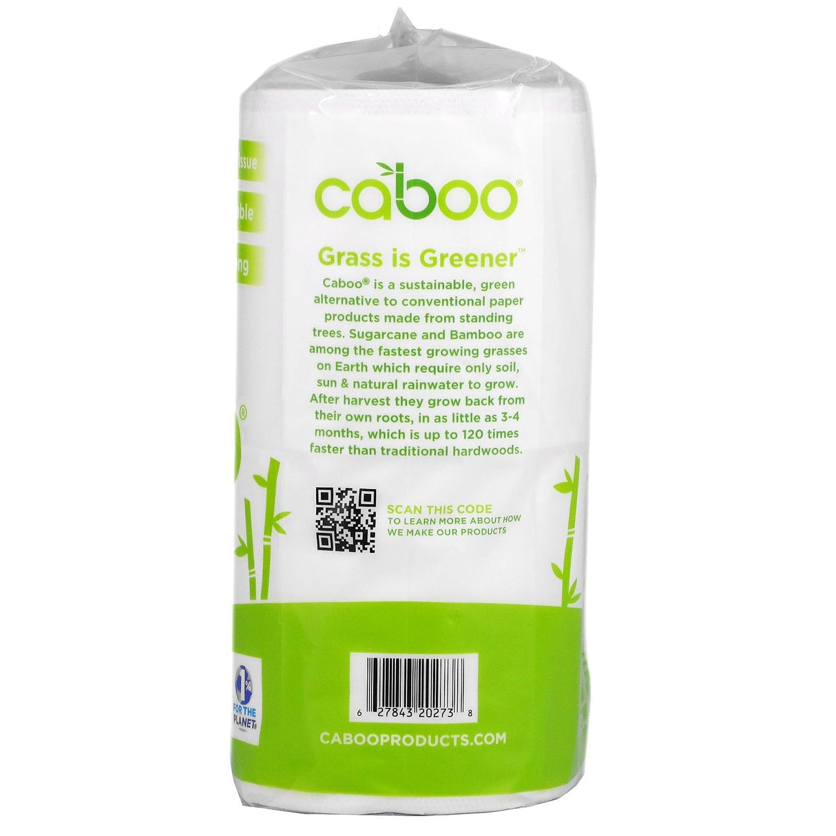 Caboo, Bamboo Bath Tissue, 4 Double Rolls - Supply Center USA