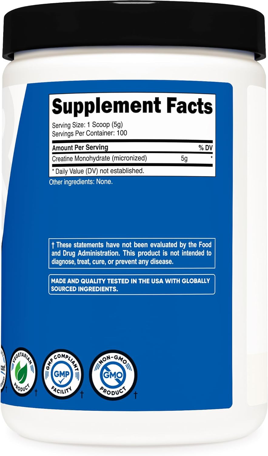 Nutricost Creatine Monohydrate Micronized Powder 500G, 5000Mg per Serv (5G) - Micronized Creatine Monohydrate, 100 Servings, 17.9 Oz