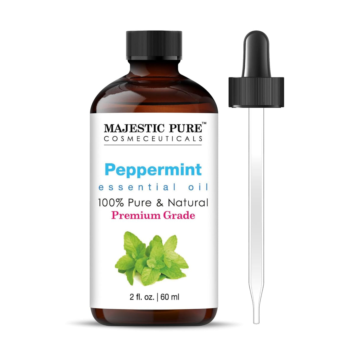 Majestic Pure Lavender Essential Oil with Glass Dropper | 100% Pure and Natural Lavender Oil | Premium Grade Essential Oils for Diffusers, Skin, Aromatherapy, Massage | 4 Fl Oz