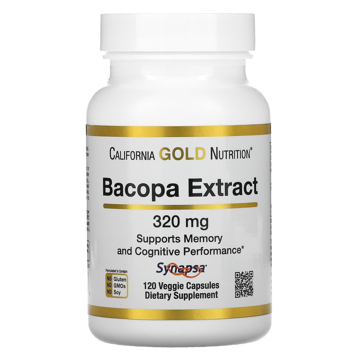 California Gold Nutrition, Bacopa Extract, 320 mg, 120 Veggie Capsules - Supply Center USA