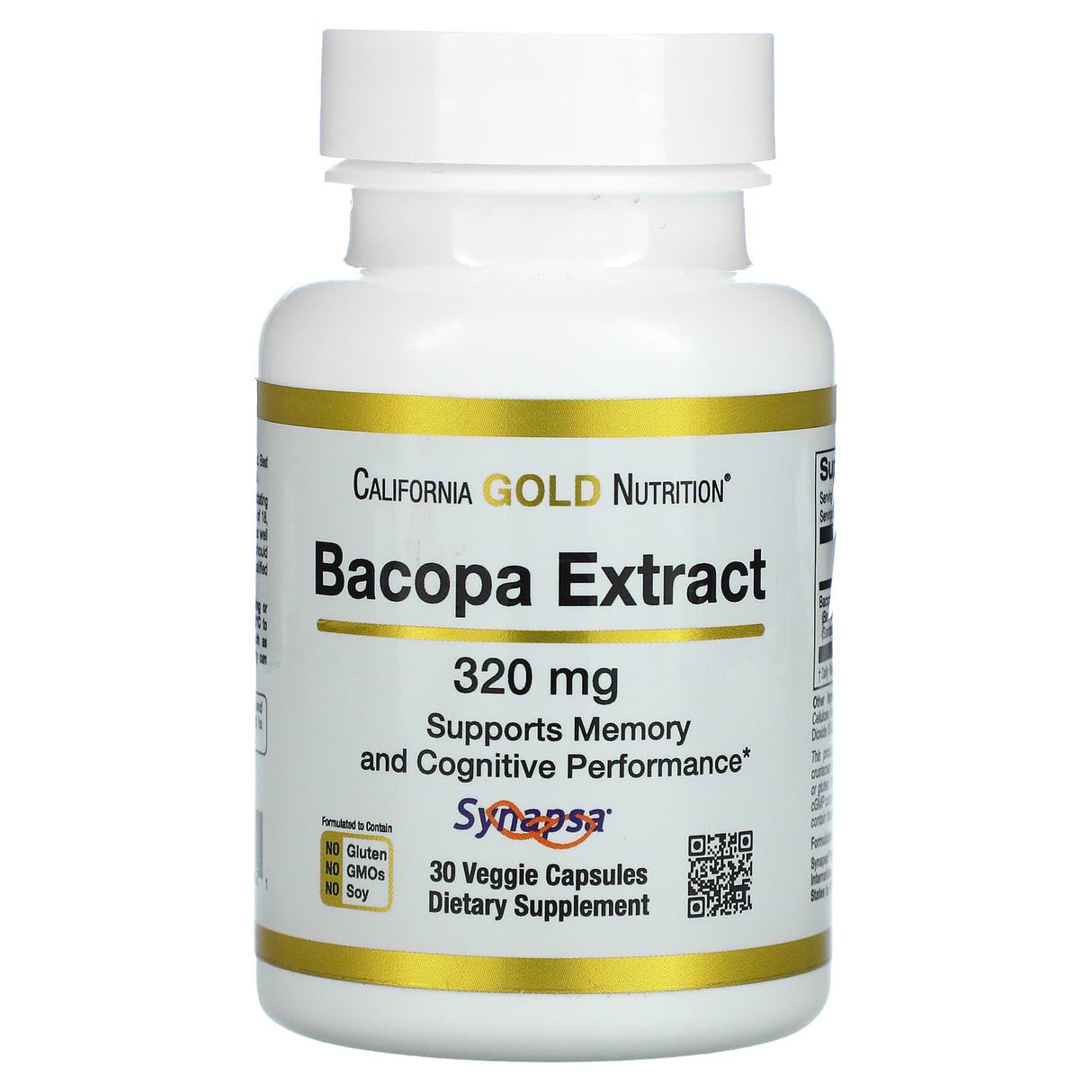 California Gold Nutrition, Bacopa Extract, 320 mg, 30 Veggie Capsules - Supply Center USA