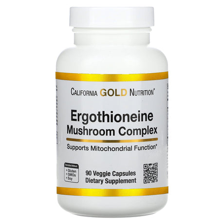 California Gold Nutrition, Ergothioneine Mushroom Complex, 90 Veggie Capsules - Supply Center USA