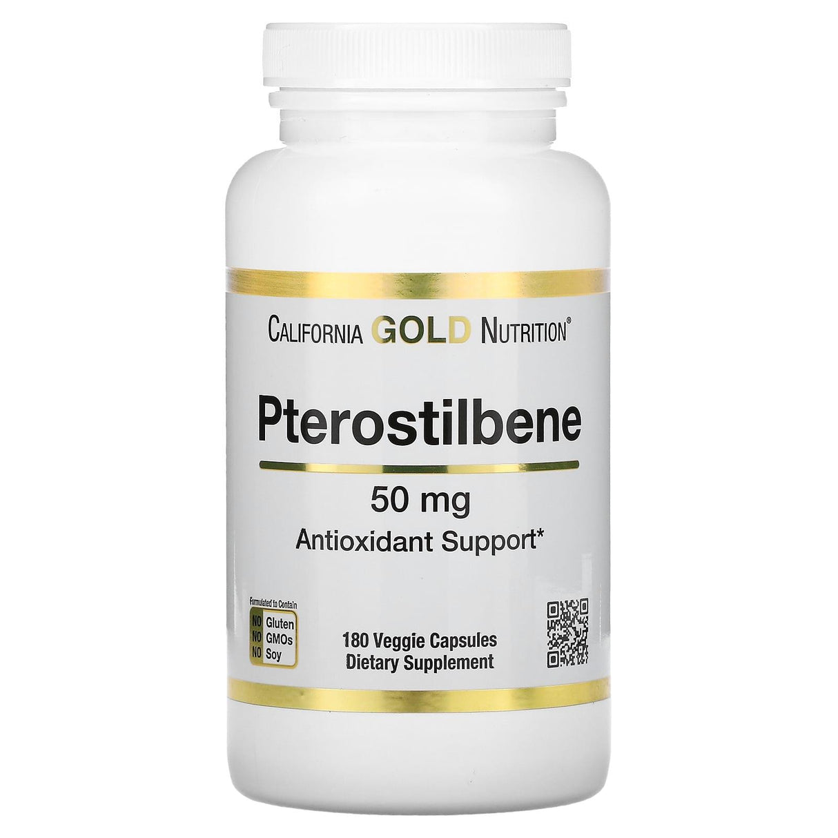 California Gold Nutrition, Pterostilbene, 50 mg, 180 Veggie Capsules - Supply Center USA