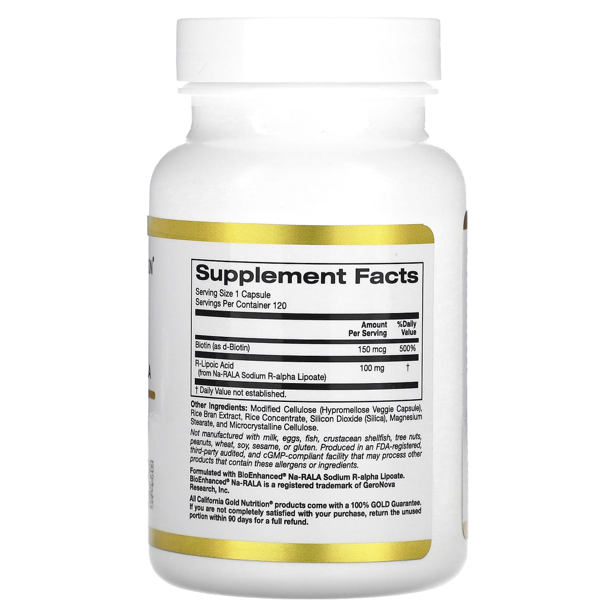 California Gold Nutrition, Stabilized R-Lipoic Acid, 120 Veggie Capsules - Supply Center USA