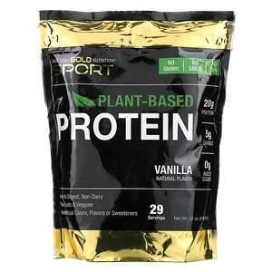 California Gold Nutrition, Vanilla Flavor Plant-Based Protein, Vegan, Easy to Digest, 2 lb (907 g) - Supply Center USA