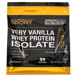 California Gold Nutrition, Very Vanilla Whey Protein Isolate, 5 lbs (2270 g) - Supply Center USA