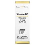California Gold Nutrition, Vitamin D3 (Citrus), 2,000 IU, 1 fl oz (30 ml) - Supply Center USA