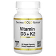 California Gold Nutrition, Vitamin D3 + K2, 60 Veggie Capsules - Supply Center USA