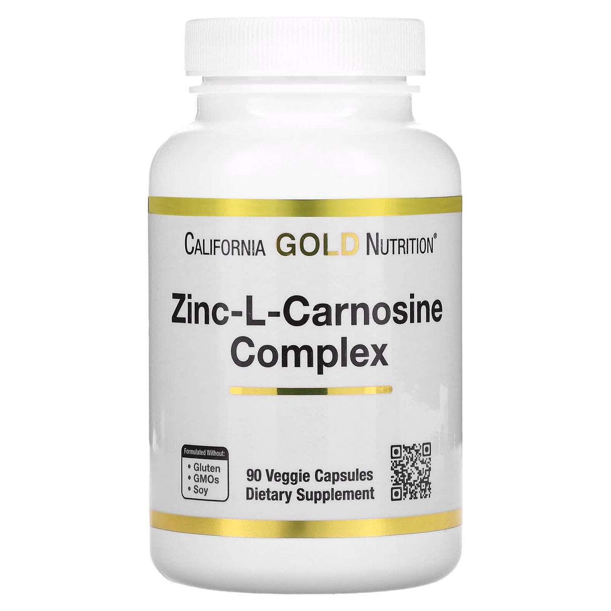 California Gold Nutrition, Zinc-L-Carnosine Complex, 90 Veggie Caps - Supply Center USA