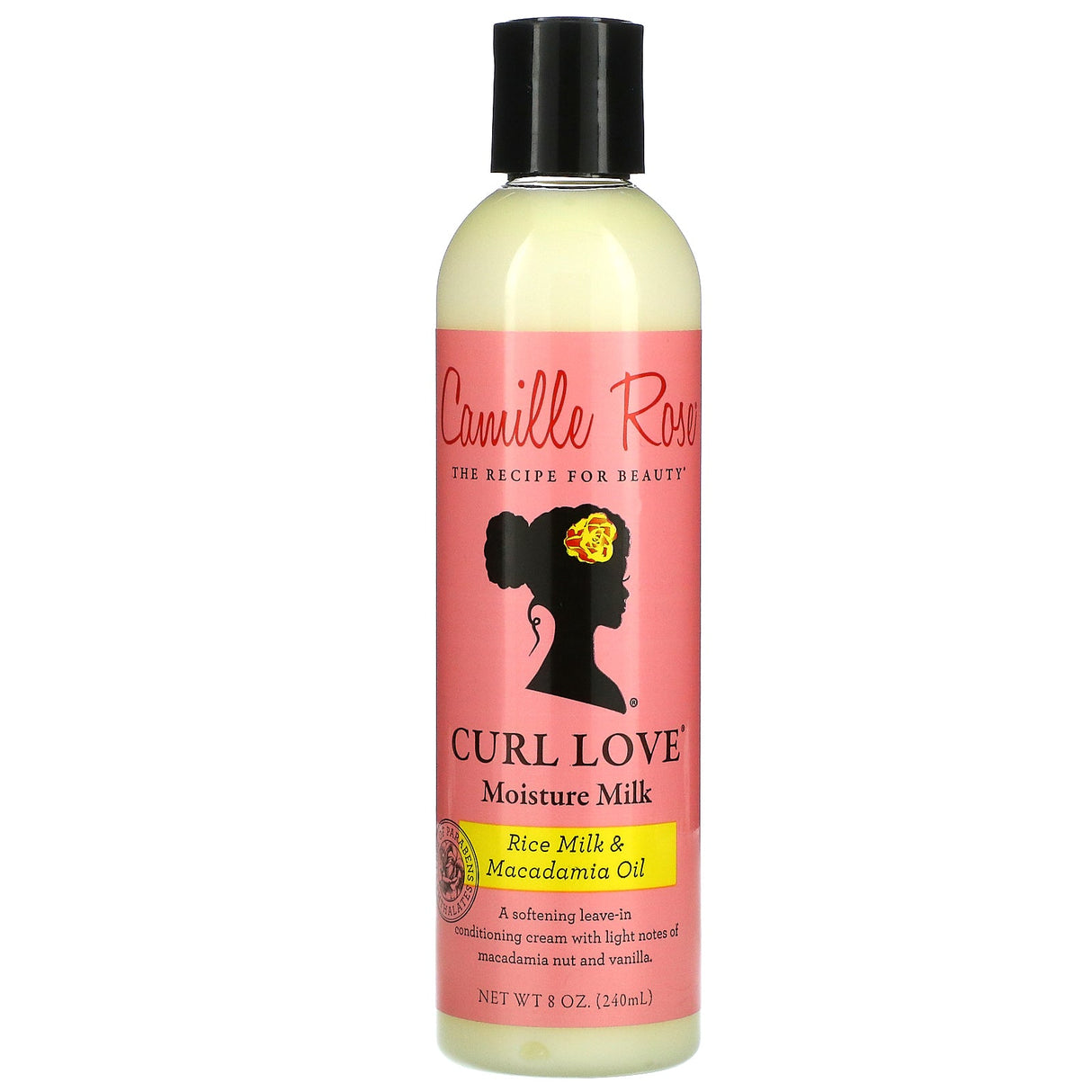 Camille Rose, Curl Love Moisture Milk, Leave-In Conditioning Cream, Rice Milk & Macadamia Oil, 8 oz (240 ml) - Supply Center USA