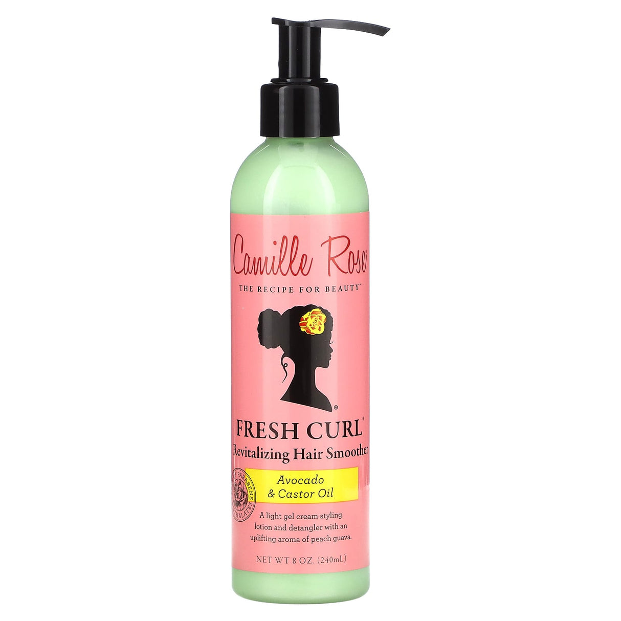 Camille Rose, Fresh Curl Revitalizing Hair Smoother, Avocado & Castor Oil, 8 oz (240 ml) - Supply Center USA