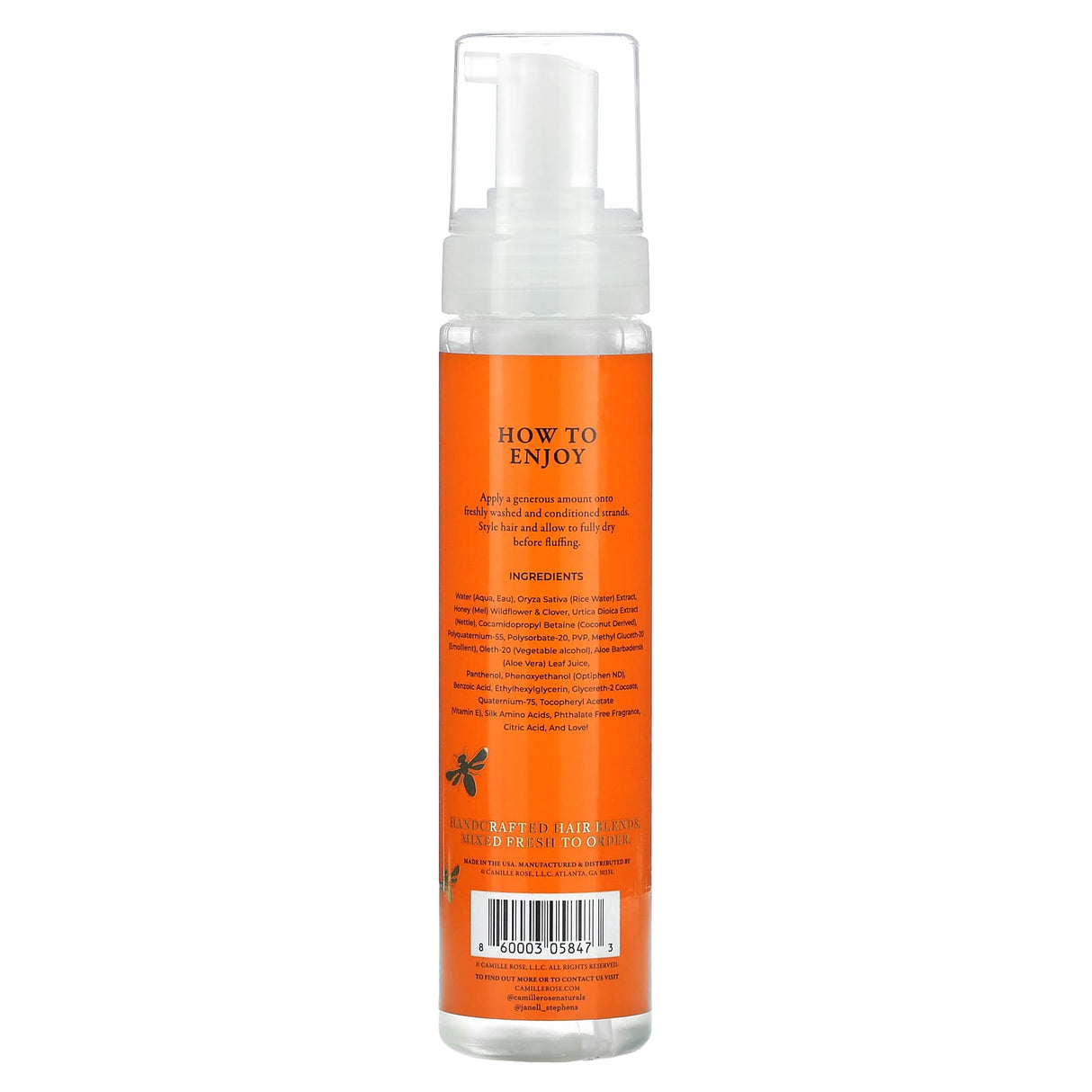 Camille Rose, Spiked Honey Mousse 4-In-1-Styler, 8 fl oz (240 ml) - Supply Center USA