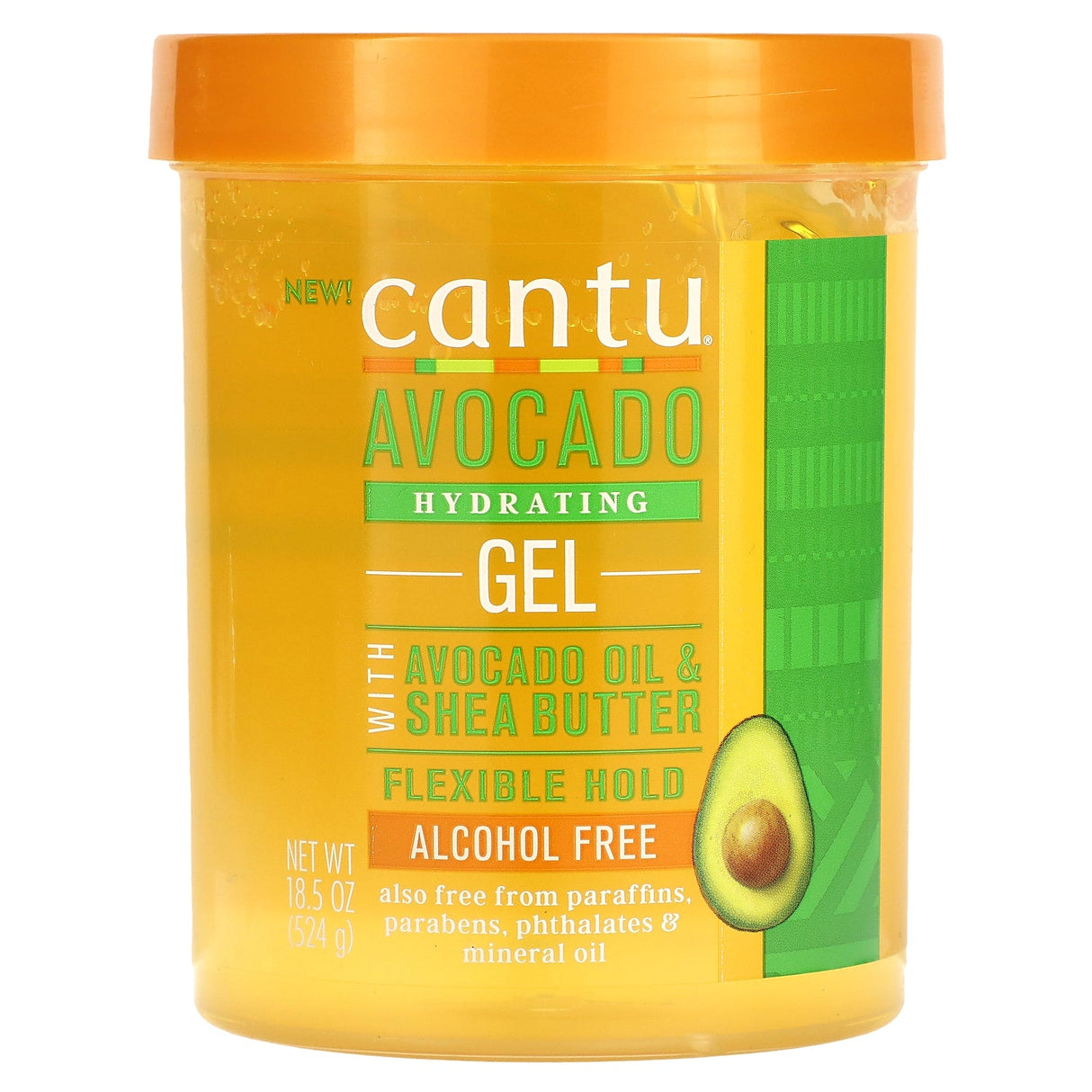 Cantu, Avocado Hydrating Gel, Alcohol Free, 18.5 oz (524 g) - Supply Center USA