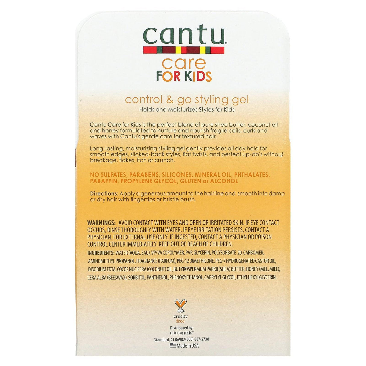 Cantu, Care For Kids, Control & Go Styling Gel, 2.25 oz (63 g) - Supply Center USA