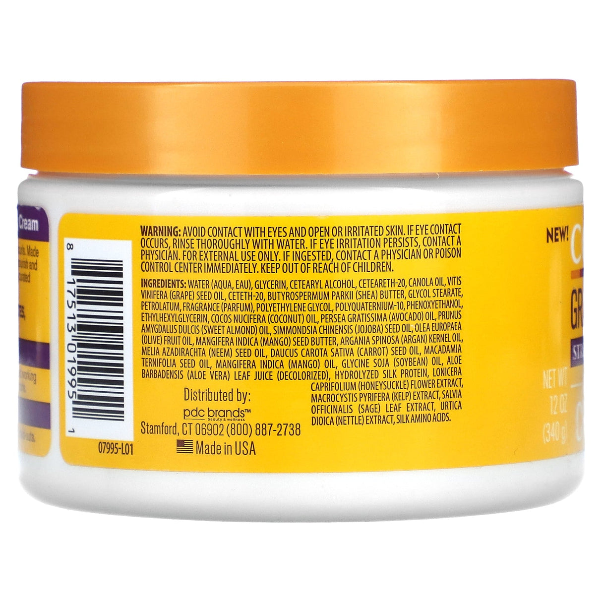Cantu, Grapeseed Strengthening Curling Cream, 12 oz (340 g) - Supply Center USA