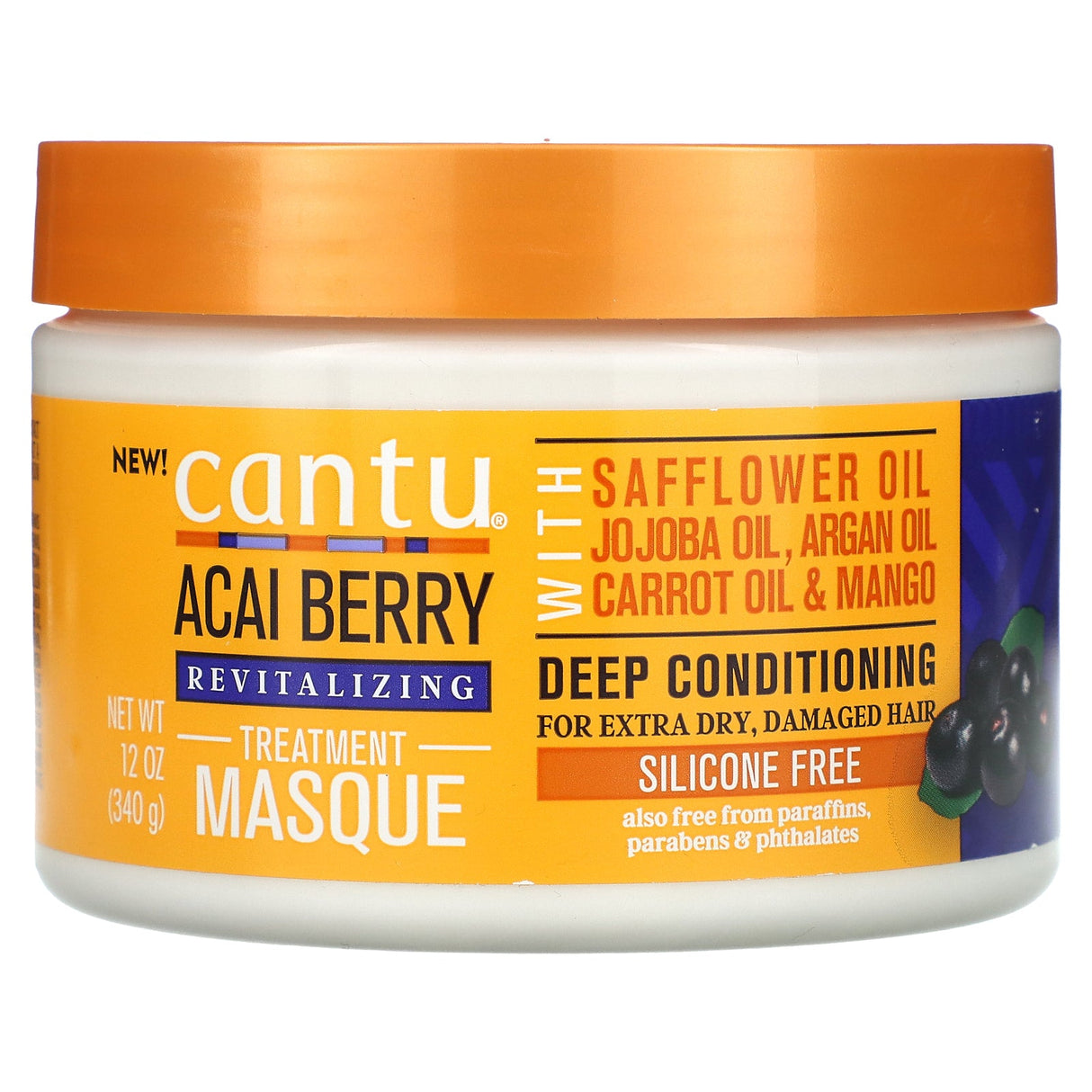 Cantu, Revitalizing Treatment Masque, Acai Berry, 12 oz (340 g) - Supply Center USA