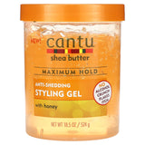Cantu, Shea Butter, Anti-Shedding Styling Gel, With Honey, Maximum Hold, 18.5 oz (524 g) - Supply Center USA