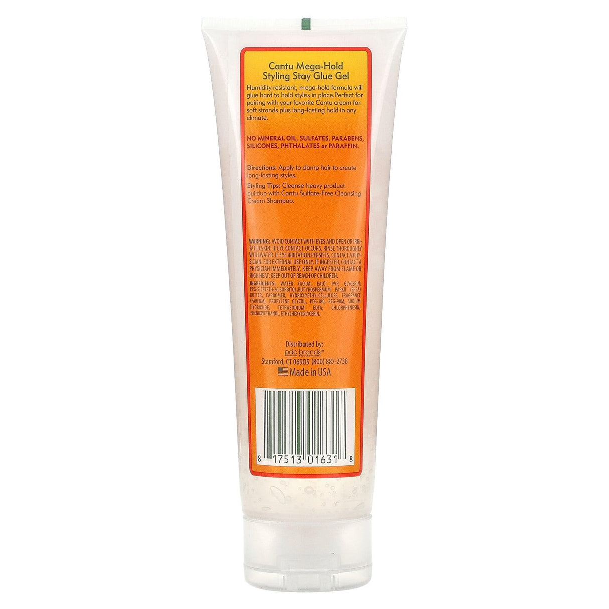 Cantu, Shea Butter for Natural Hair, Mega-Hold Styling Stay Glue Gel, 8 oz (227 g) - Supply Center USA