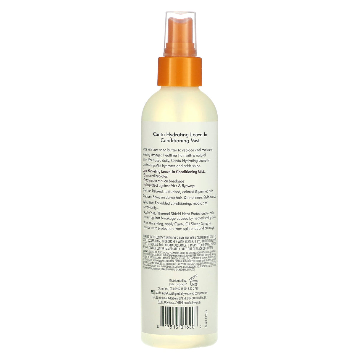 Cantu, Shea Butter, Hydrating Leave-In Conditioning Mist, 8 fl oz (237 ml) - Supply Center USA