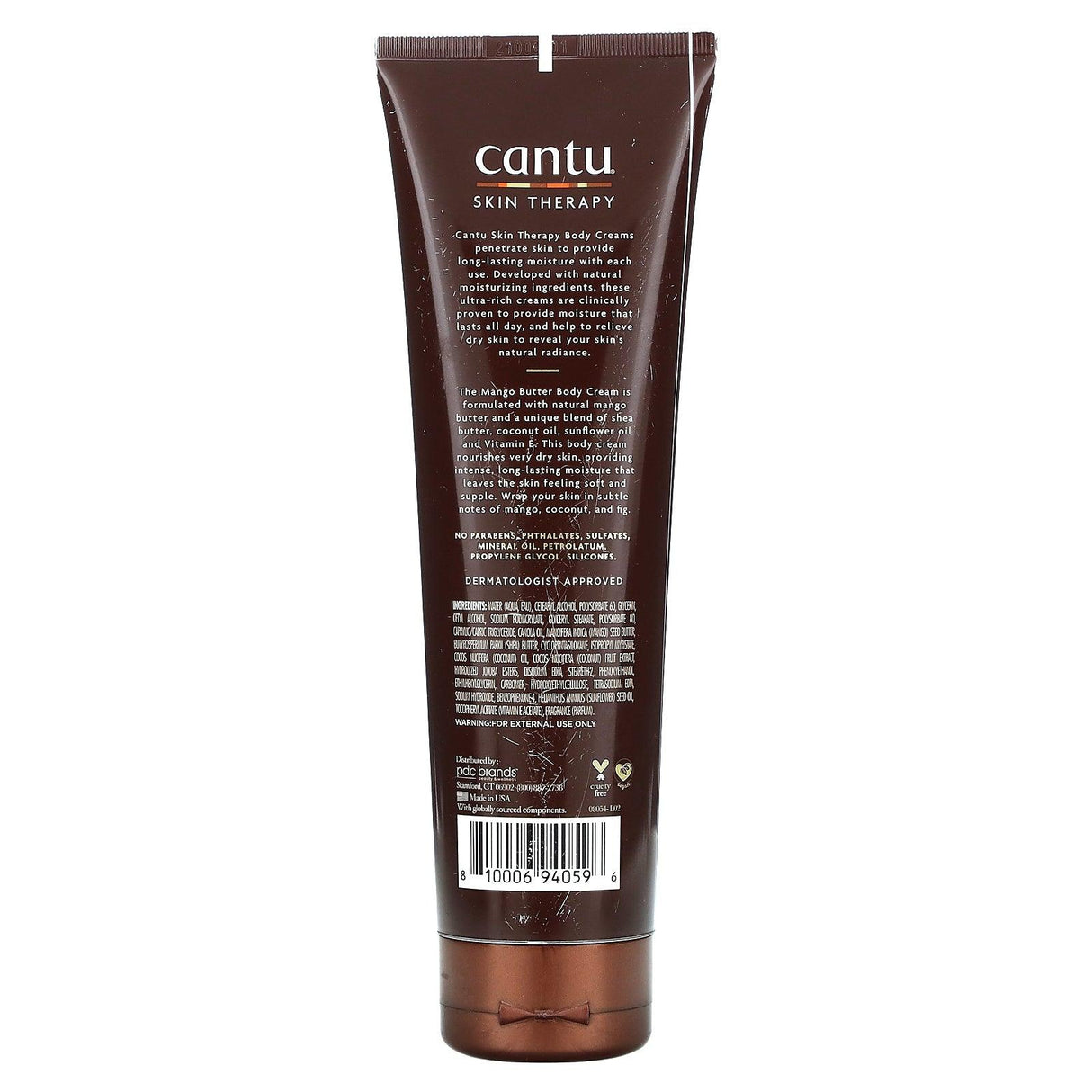 Cantu, Skin Therapy, Soothing Body Cream, Very Dry Skin, Mango Butter, 8.5 oz (240 g) - Supply Center USA