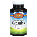 Carlson, Empty Gelatin Capsules #2 , 200 Capsules - Supply Center USA