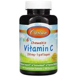 Carlson Labs, Kid's, Chewable Vitamin C, Natural Tangerine , 250 mg, 60 Vegetarian Tablets - Supply Center USA