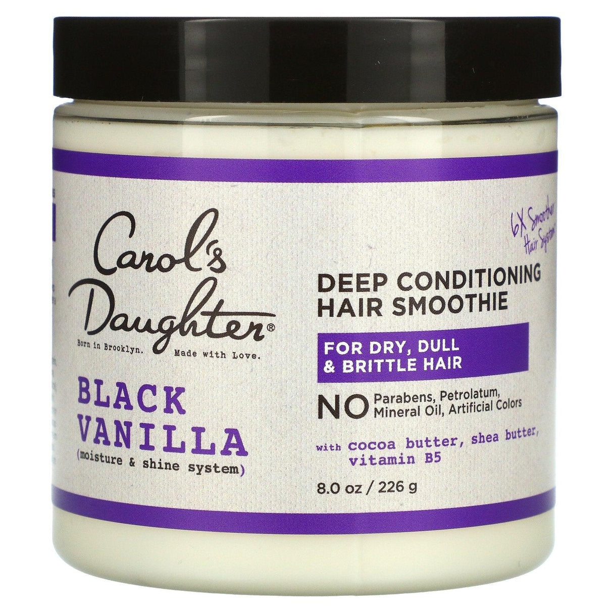Carol's Daughter, Black Vanilla, Moisture & Shine System, Deep Conditioning Hair Smoothie, For Dry, Dull & Brittle Hair , 8 oz (226 g) - Supply Center USA