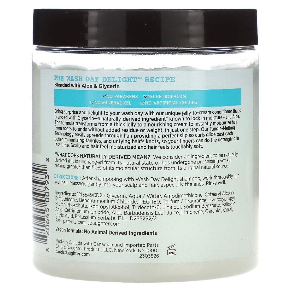 Carol's Daughter, Wash Day Delight, Jelly-To-Cream Conditioner, 20 oz (567 g) - Supply Center USA