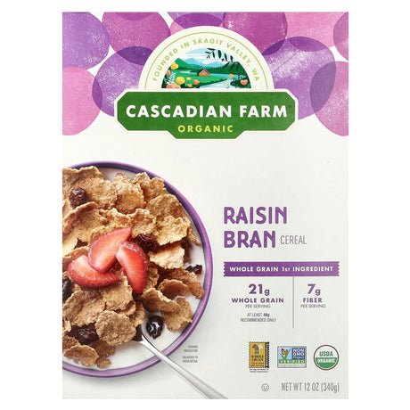 Cascadian Farm, Organic Raisin Bran Cereal, 12 oz (340 g) - Supply Center USA