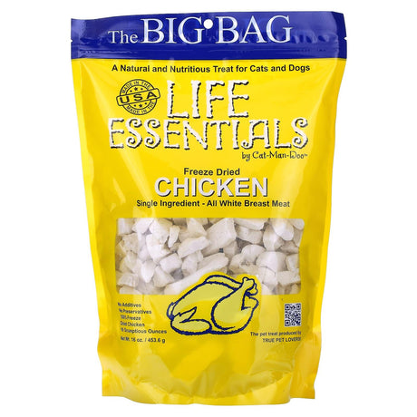 Cat-Man-Doo, Life Essentials, Freeze Dried Chicken, For Cats and Dogs, 16 oz (453.6 g) - Supply Center USA