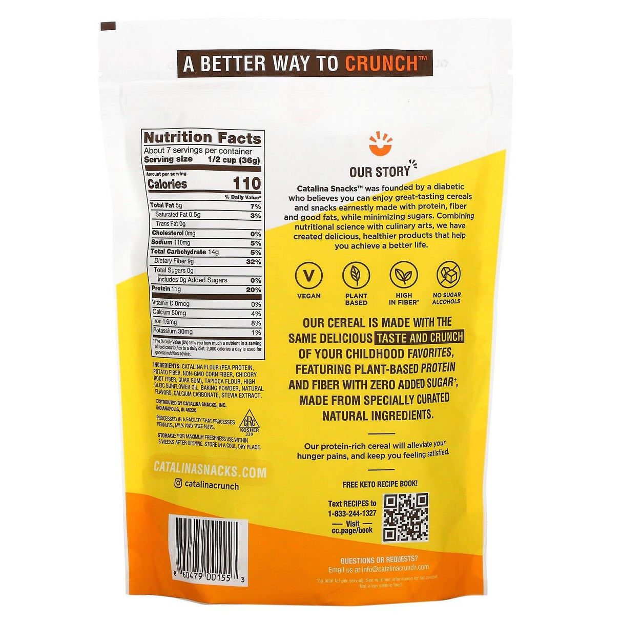 Catalina Crunch, Keto Friendly Cereal, Honey Graham, 9 oz (255 g) - Supply Center USA