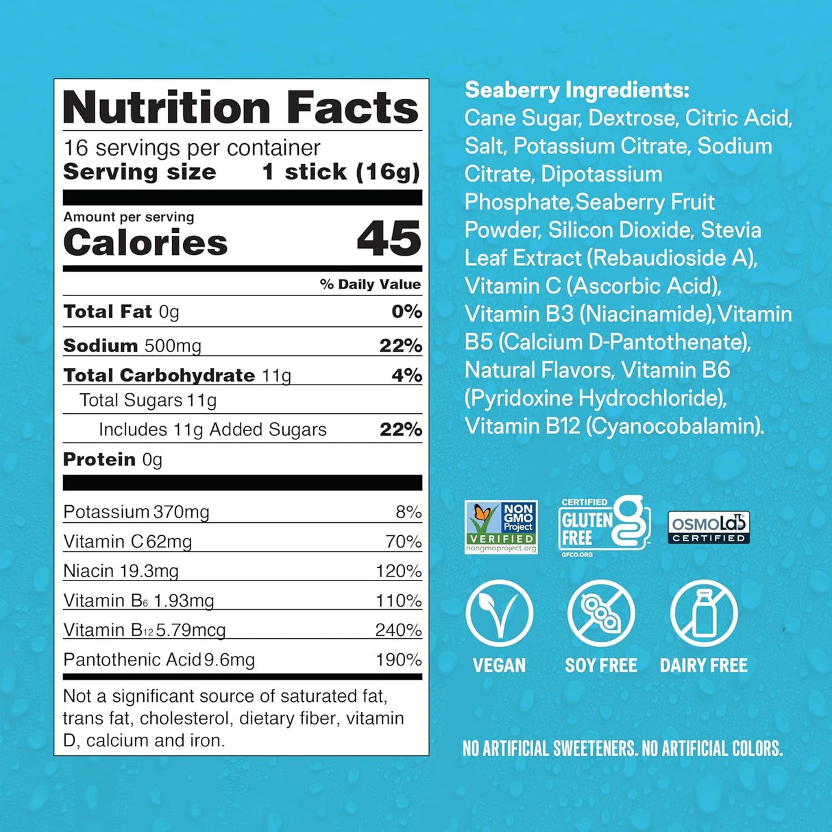 Liquid I.V.® Hydration Multiplier - Seaberry | Electrolyte Powder Drink Mix | 3 Pack (48 Servings)