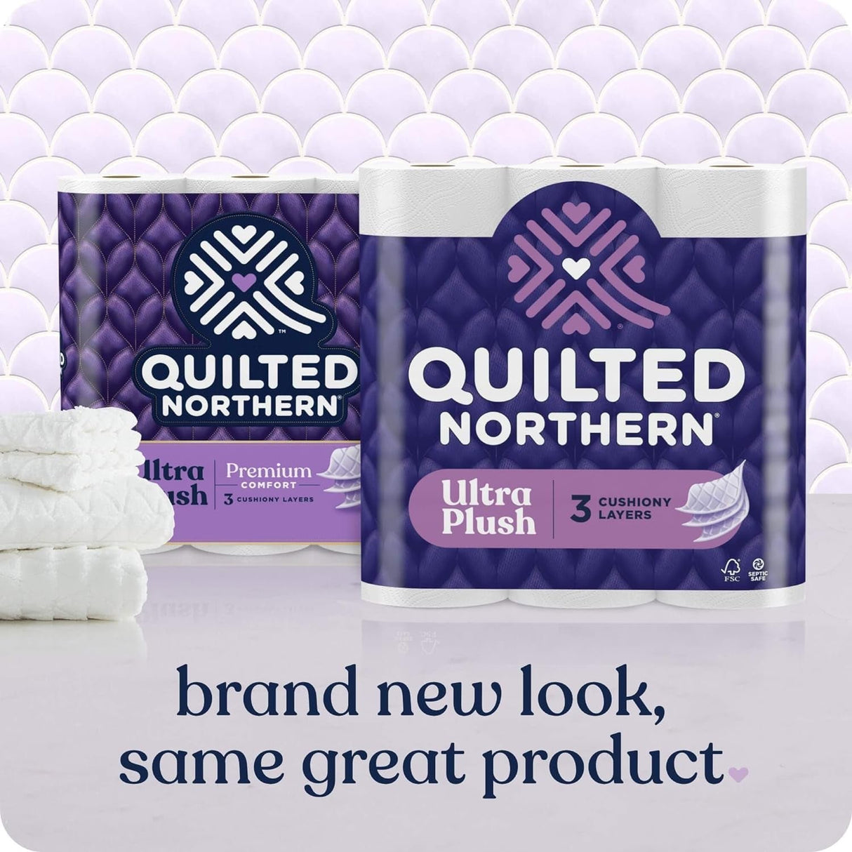 Quilted Northern Ultra Plush Toilet Paper, 18 Mega Rolls = 72 Regular Rolls, 3X Thicker*, 3 Ply Soft Toilet Tissue