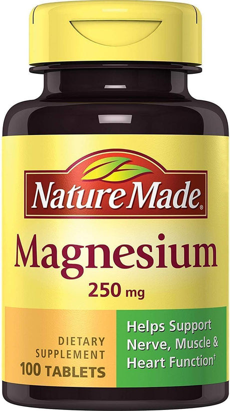 Nature Made Magnesium Oxide 250 Mg, Dietary Supplement for Muscle, Heart, Bone and Nerve Health Support, 200 Tablets, 200 Day Supply - Supply Center USA