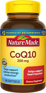 Nature Made Coq10 200Mg, Dietary Supplement for Heart Health Support, 105 Softgels, 105 Day Supply, 3111 - Supply Center USA